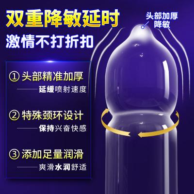 【无需憋射轻松延时】第6感安全套物理延时避孕套3只装计生用品...